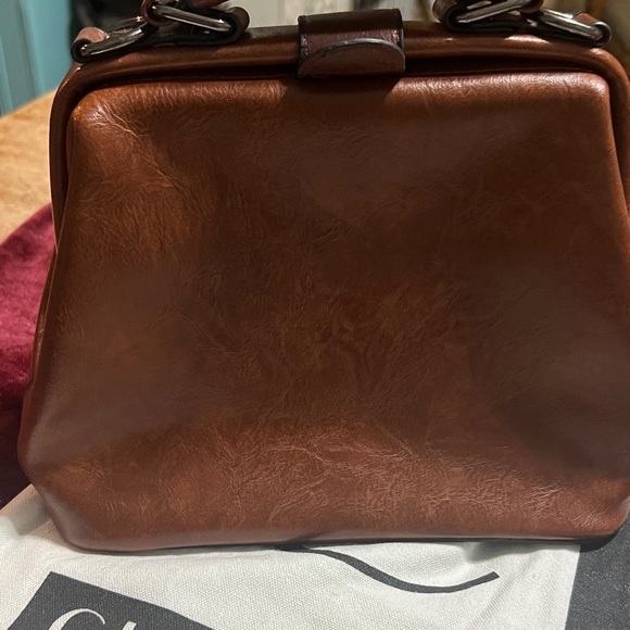 Brown Leather Satchel by - Picture 4 of 5